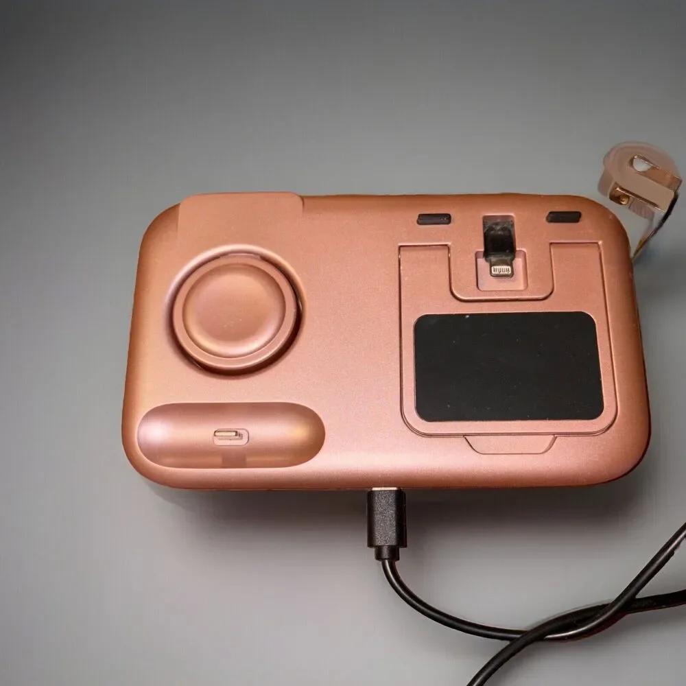 Charging Station 3 in 1 Charger Stand For Apple AirPods Watch iPhone Rose Gold